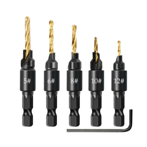 6Pcs Countersink Woodworking Drill Bit Fr Soft Metal Insulation/Pvc Board Wood 6Pcs Countersink Woodworking Drill Bit Fr Soft Metal Insulation/Pvc Board Wood